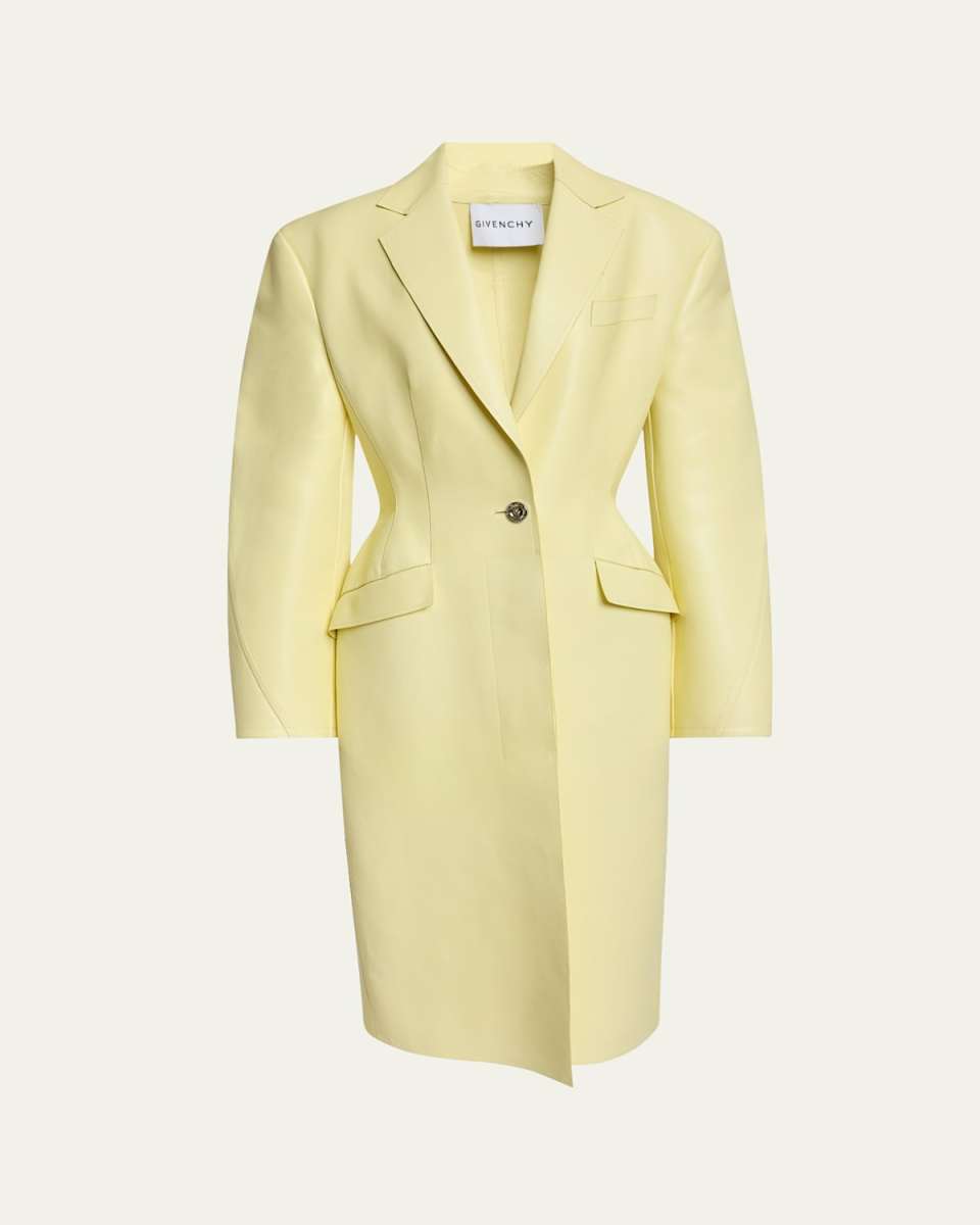 Leather Cocoon Coat